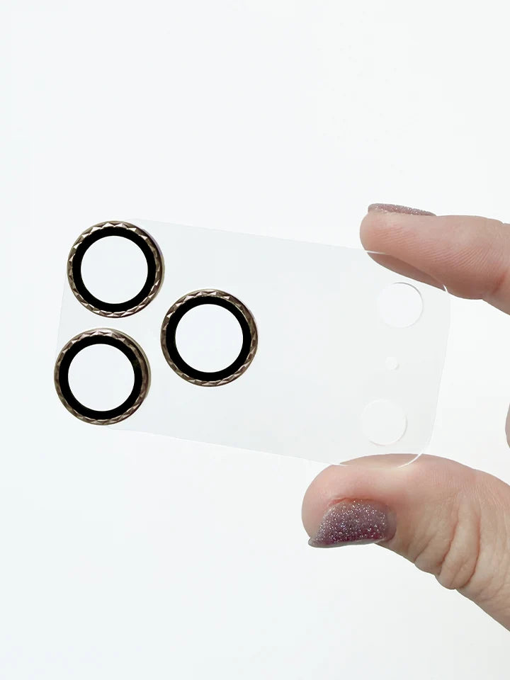 Full Coverage Diamond Cut Camera Tempered Glass