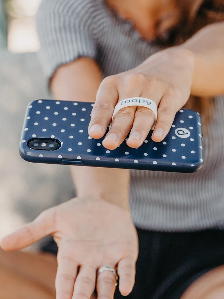 Navy Polka Dot